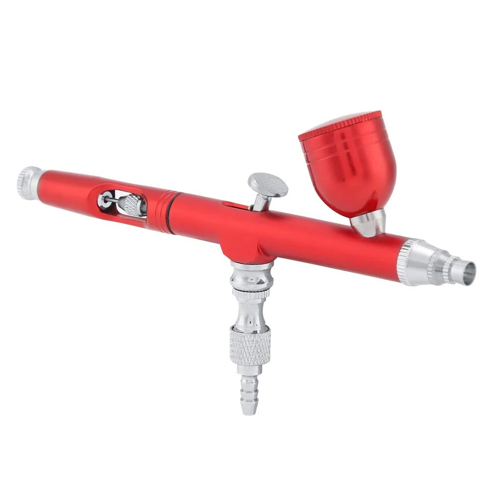 Aerógrafo, MAGT 0,3 mm de Doble acción de Gravedad aerógrafo multifunción, Pintura de Arte para Pintura en Aerosol, Tatuaje de uñas, Kit Rojo