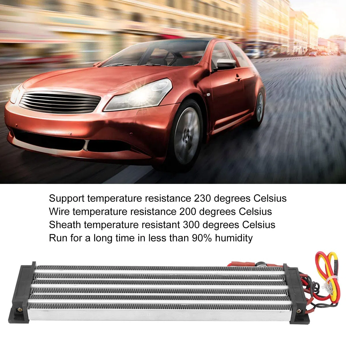Elemento Calefactor De Cerámica PTC De Temperatura Constante, Calentador De Aire De Cerámica PTC, Elemento Calefactor De Aire PTC Aislado, AC220V 2500W Calentador De Aire PTC, Elemento Calefactor PTC
