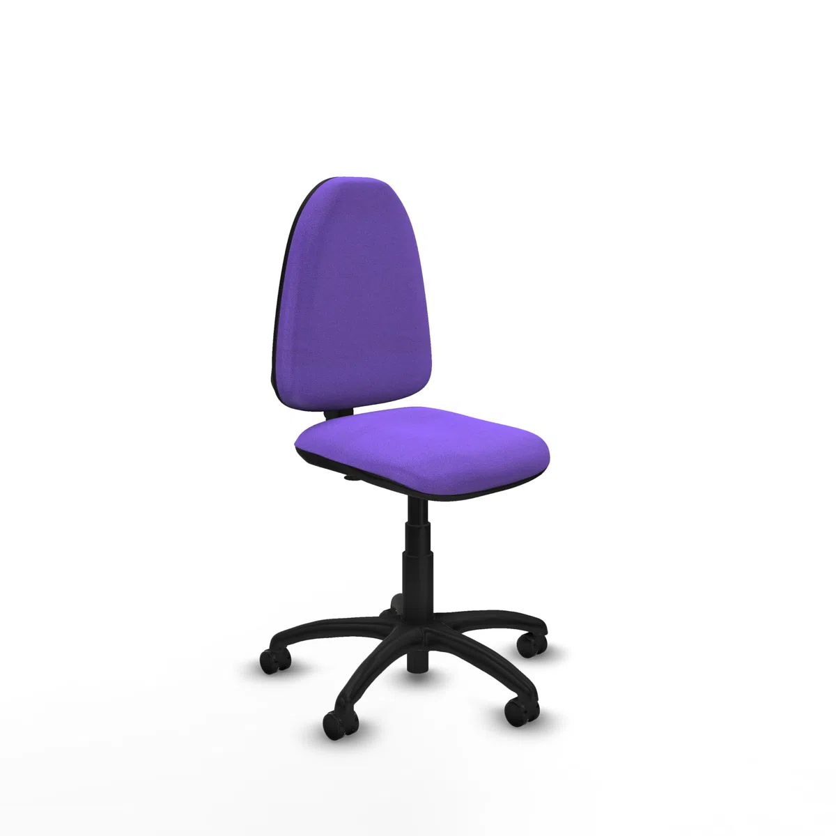 Piqueras y Crespo - Silla para Maquina de Coser Industrial Aýna sin Brazos. Equipado con Contacto Permanente Básico y Espuma de Corte. con Ruedas Autofrenantes