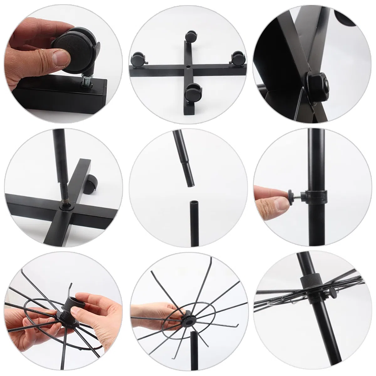 Soporte de Exhibición de Almacenamiento, Expositor de 7 pisos de Metal, Perchero Móvil Independiente para Artículos de Joyería y Accesorios en Tiendas Minoristas y Supermercados (Blanco, 7T)