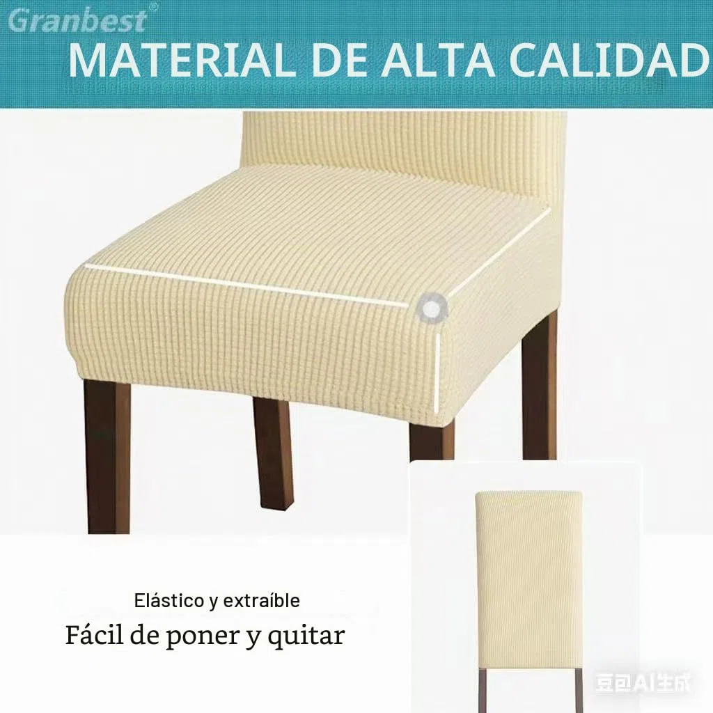 Granbest Fundas para sillas de alta elasticidad, juego universal de fundas de jacquard para sillas de comedor, protectores de silla extraíbles para comedor, cocina, restaurante y hotel (juego de 4