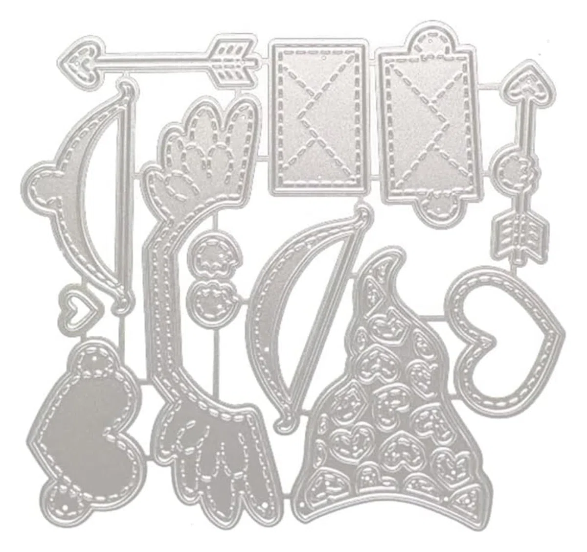 Kit de fabricación de moldes de bricolaje Gnomo de Navidad troqueles de corte de metal para álbumes de recortes, plantilla de troquelado de tarjetas en relieve DIY álbum de fotos plantilla decoración