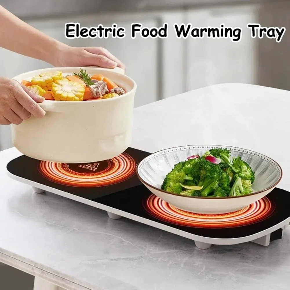 Calentador de Platos Eléctrico para Alimentos, Mantel Individual, Mantel Individual, Platos Calentadores de Larga Duración para el Hogar, de Cena
