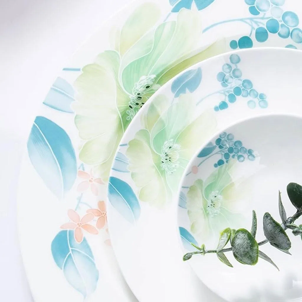 Platos para Comer platear De Cena De Porcelana De Hueso Sencillo Y Fresco, Platos Domésticos, platear De Pescado, platear De Regalo Platos de cerámica para la Cena