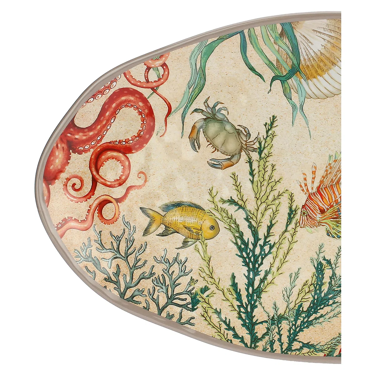 Nador Sea Life - Fuente ovalada (52 x 30 cm, melamina, 100% melamina, en caja de regalo)