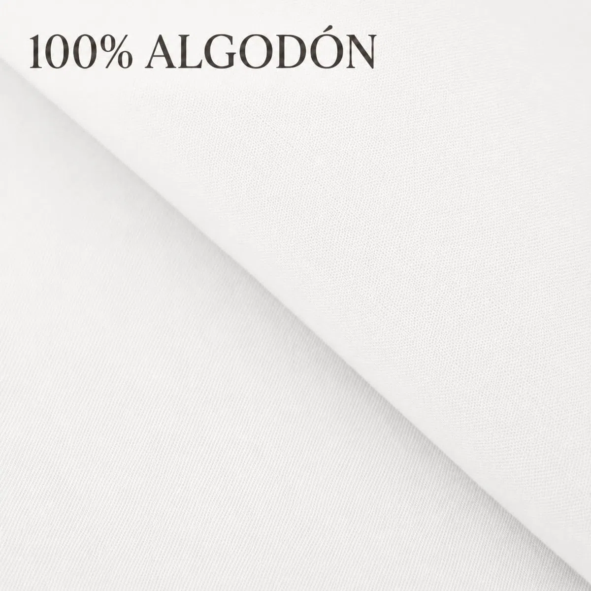 TRAMAS+ Funda Nórdica 100% Algodón, Cama 150, Funda edredón de 220x220cm y 2 Funda de Almohada 90x45cm, Certificado Oeko Tex - Blanco