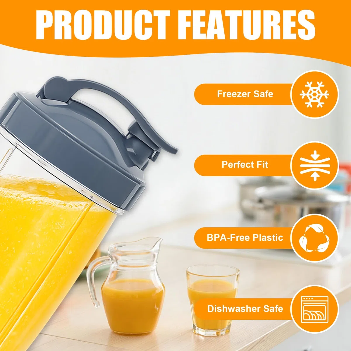 Poweka Piezas de Repuesto Compatible con Nutribullet 600W / 900W, 2 Vasos de 32oz con Tapa Abatible Compatible con Nutribullet Licuadora de Alta Velocidad