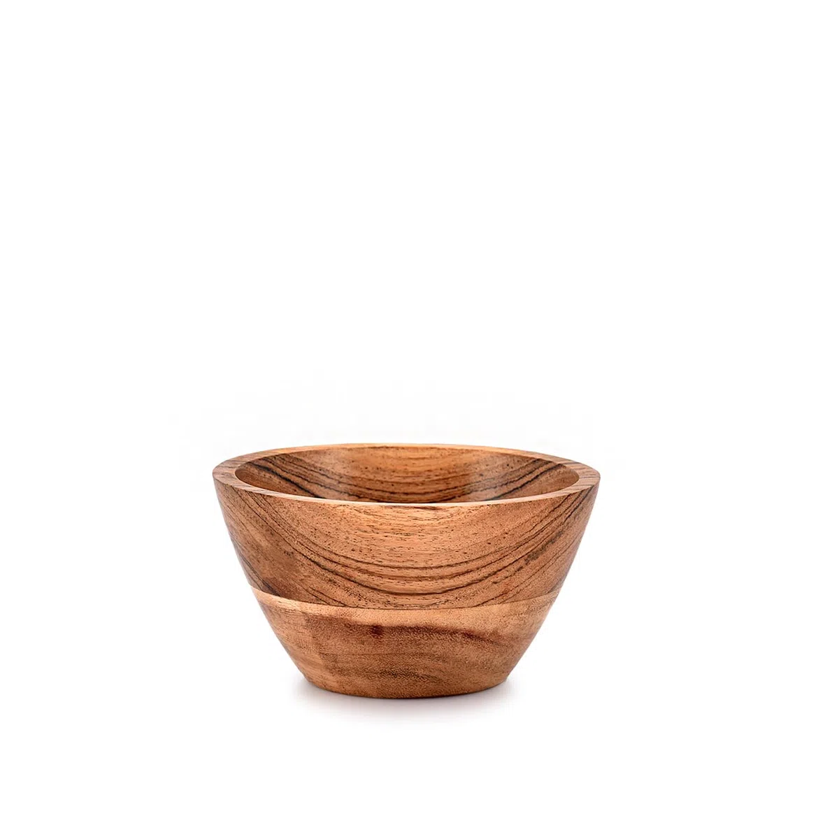NIRMAN Juego de 4 cuencos de madera de acacia para cocina, comida, fiesta y ensalada, frutas, verduras, aperitivos (4.5 x 4.5 x 2.5 pulgadas)