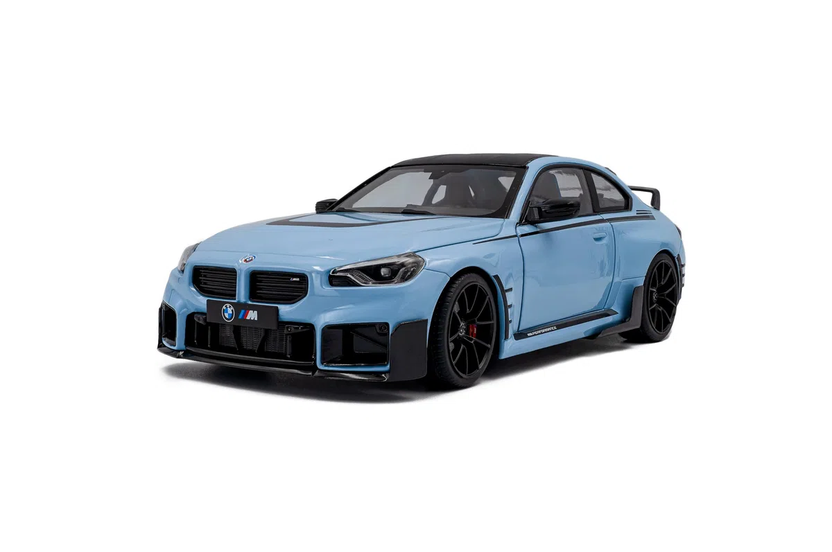 Solido BMW M2 (G87) Piezas de rendimiento Zandvoort Blue 2024 Modelo de coche fundido a presión - SKU S1812901 a escala 1:18