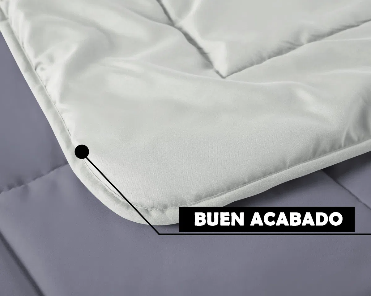 HOMEYA - Edredón de Fibra 300gr/m2 - Edredón Cama 150, Edredón Bicolor Reversible 240x220cm, Relleno Nordico 100% Poliester, Gris/Gris Claro