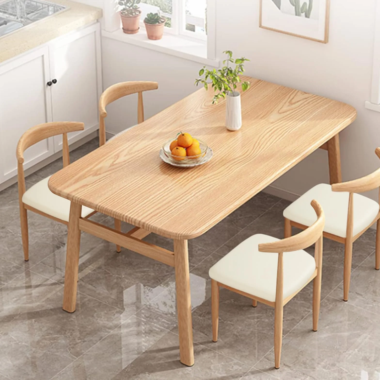 Alishomtll PU Fundas de Sillas Juego de 4/6, Fundas de Sillas de Piel Elástica, Fundas de Sillas Impermeables, Desmontables, Fundas de Sillas de Comedor, Lavables, Comedor para Comedor, Cocina, Boda