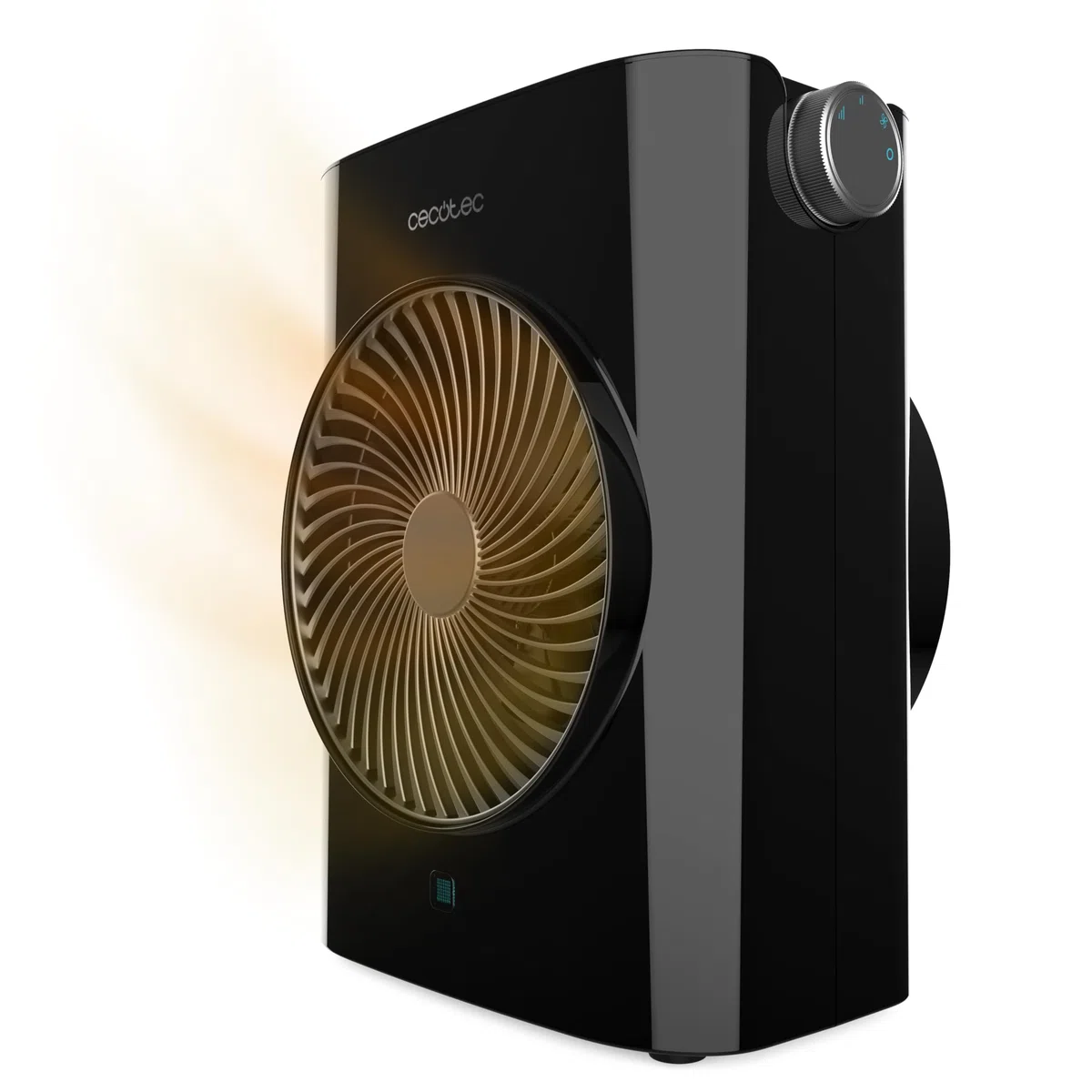 Cecotec Calefactor Eléctrico Bajo Consumo ReadyWarm 2070 Max Force Black. Termoventilador de 2000W, 2 Niveles de Potencia, 3 Modos de Funcionamiento, Ligero, Manual, Seguridad Autoapagado