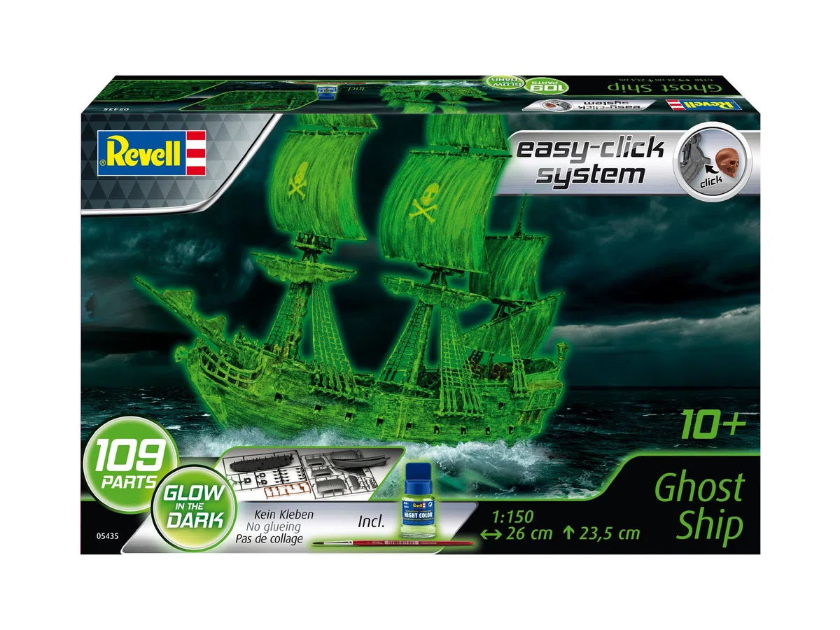 Revell Maqueta de Barco Pirata 05435 1:150, Sistema Click Easy, Sin Pintura ni Pegamento, Multicolor