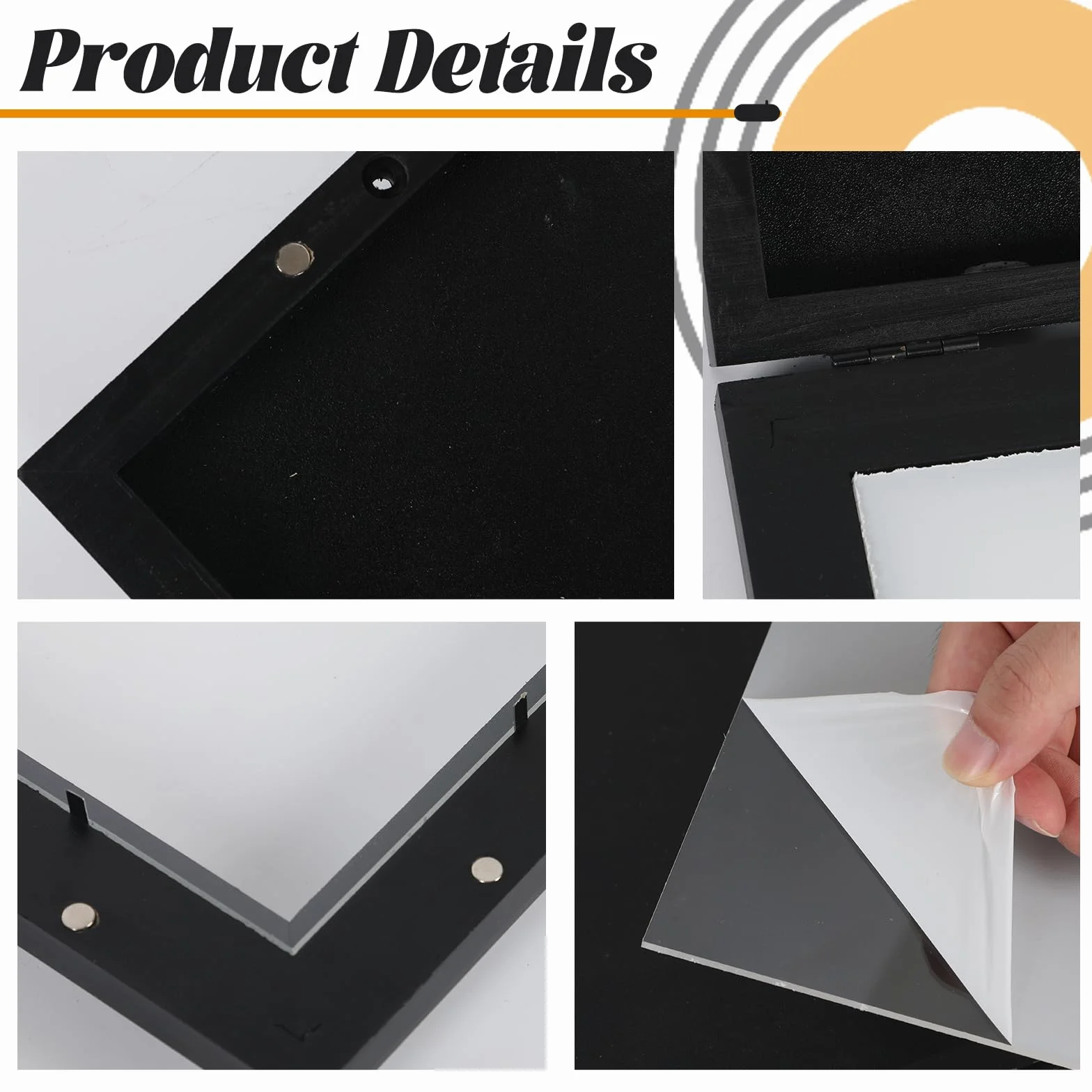 Marco de vinilo para discos de vinilo con protección UV y resistente a los arañazos - Marco para cubierta de vinilo y LP - Marco para álbum LP de 30,5 x 30,5 cm, color negro (1 pieza)