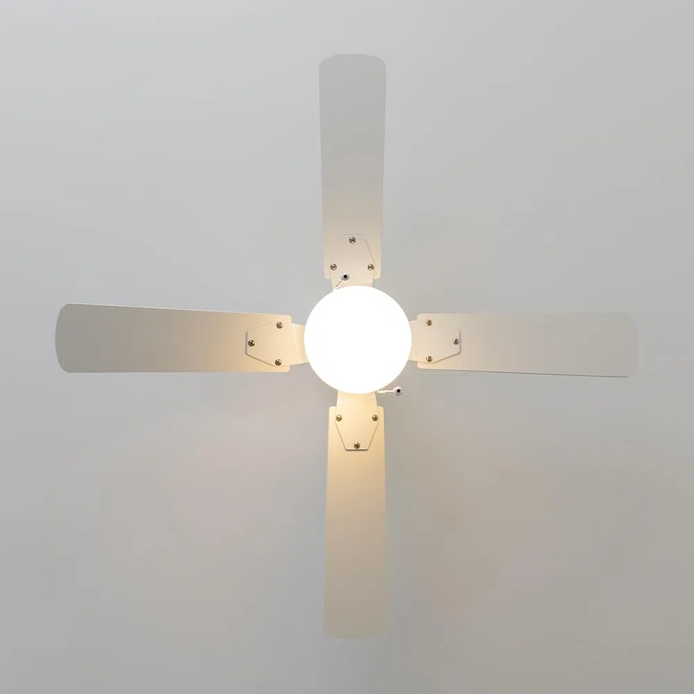 Cecotec Ventilador de Techo con Luz EnergySilence Aero 450 FullWhite de 50 W y 42” con luz, 3 Velocidades, 4 Aspas Reversibles y Modo winter-summer
