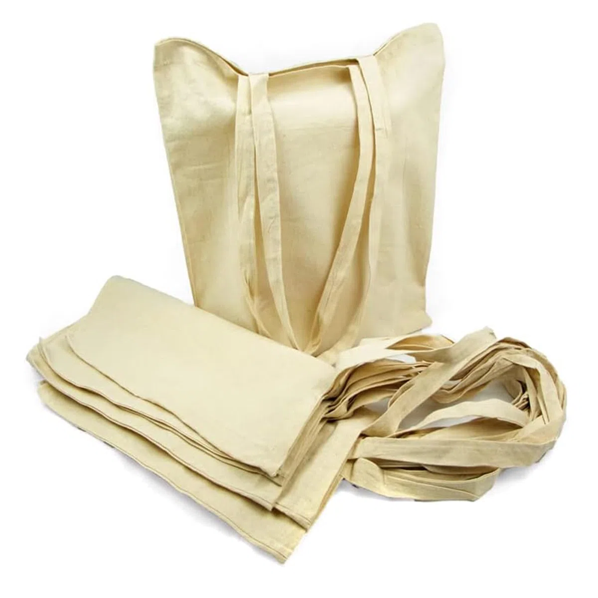 Adri Bolsa de Tela para Pintar - Algodón Con Asas Largas - 38x42cm 144g/m2 - Tote Bag Grande Reutilizable para la Compra