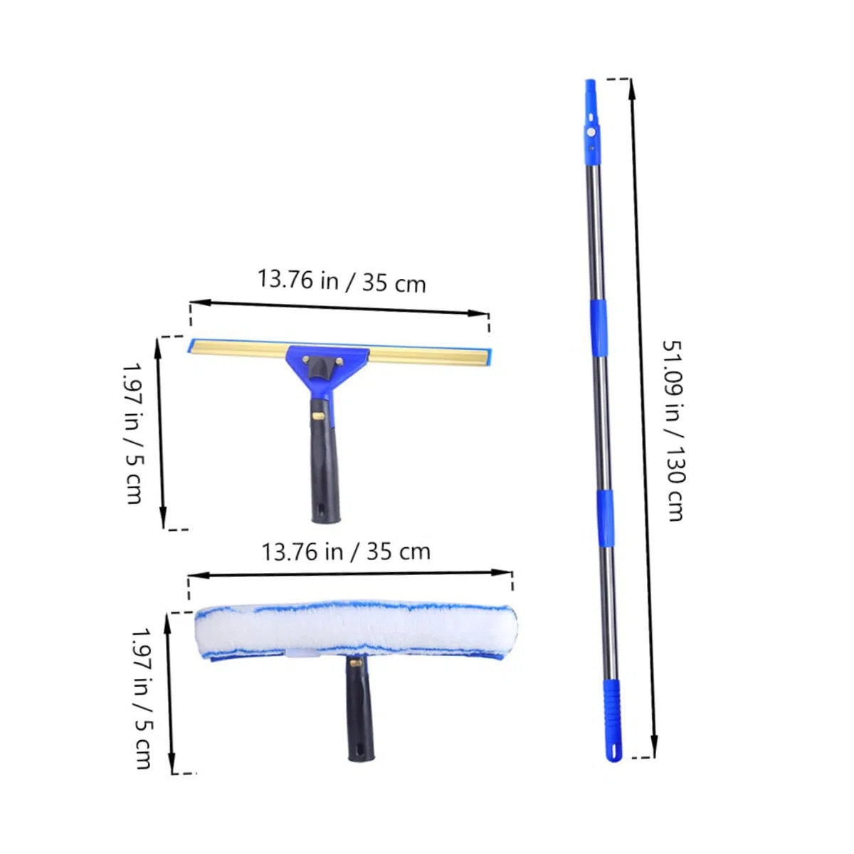 1Juego Limpiador Microfibra Extensible para Ducha y Automóvil para Baños y Superficies de Azulejos Herramienta Práctica Poste