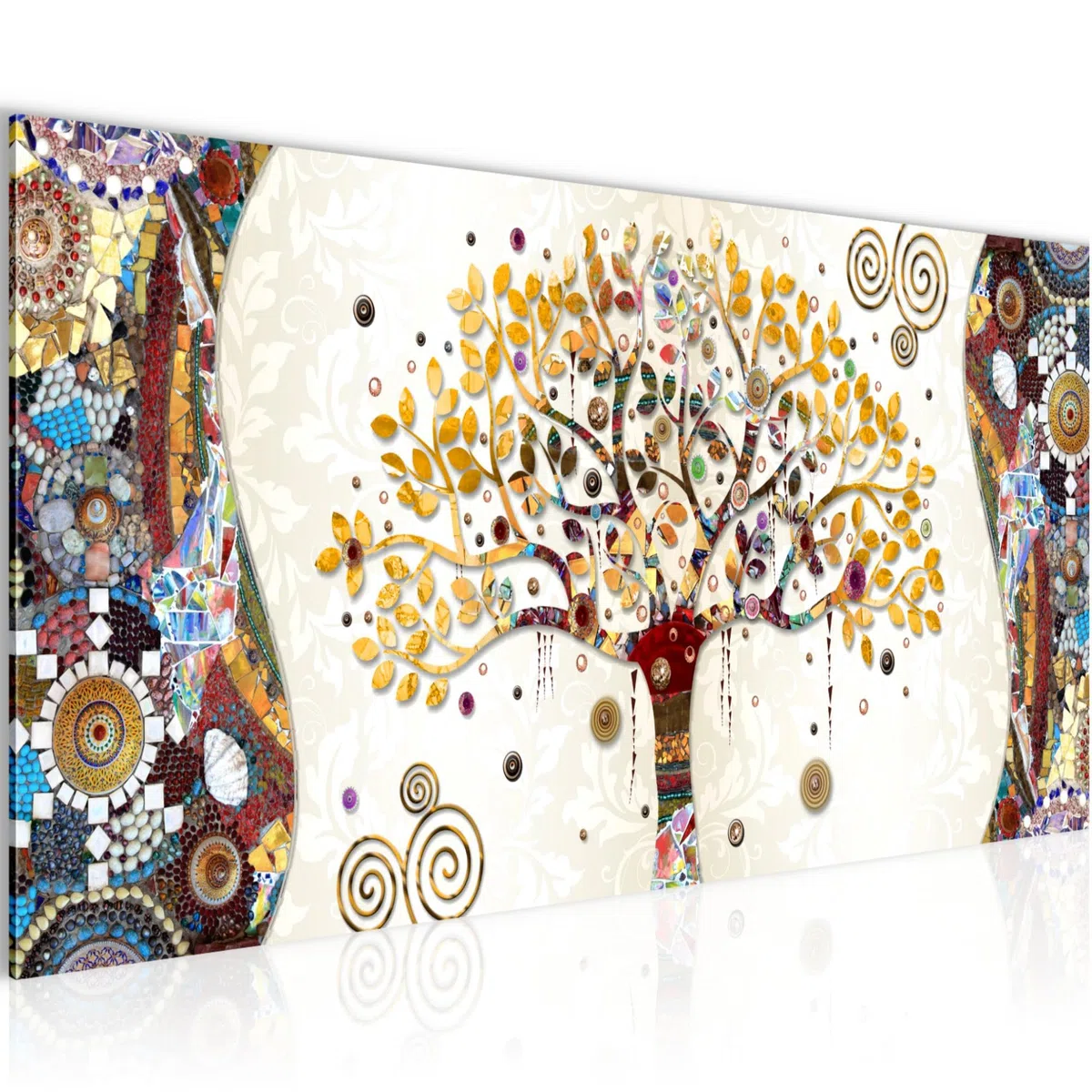 Runa Art Cuadro Decorativo Gustav Klimt Árbol De La Vida 1 Parte Moderno Cuadro Lienzo no Tejido para Sala Resumen Árbol Vistoso 004612a