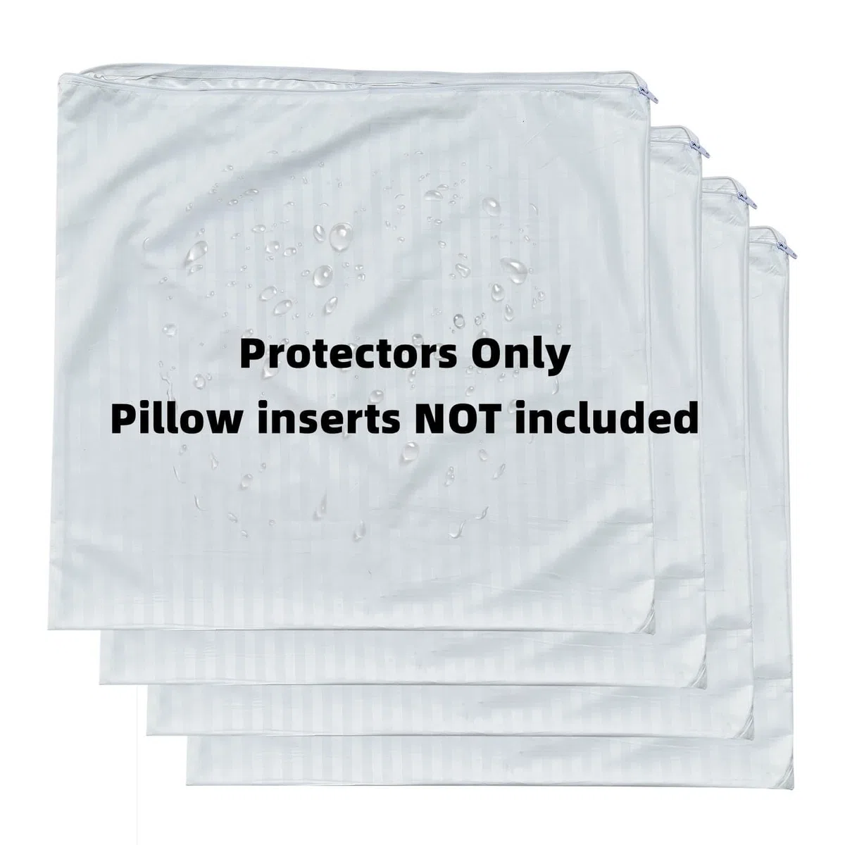 Paquete de 4 protectores de almohada a prueba de plumas de 20 x 20 pulgadas, funda impermeable para almohadas cuadradas de plumón de ganso de 20 x 20 pulgadas