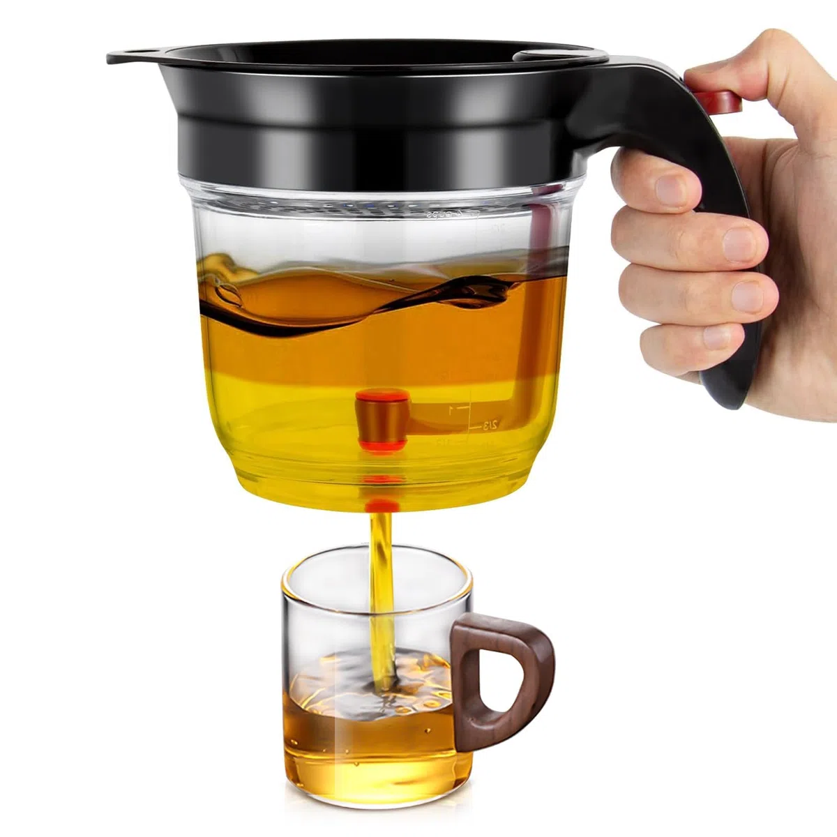 Jarra Desgrasadora 1 Litro con Filtro y Sistema de Liberación Inferior – Separador de Grasas para Salsas, Sopas y Caldos, diseño práctico para separar aceite y líquidos para cocina y uso doméstico