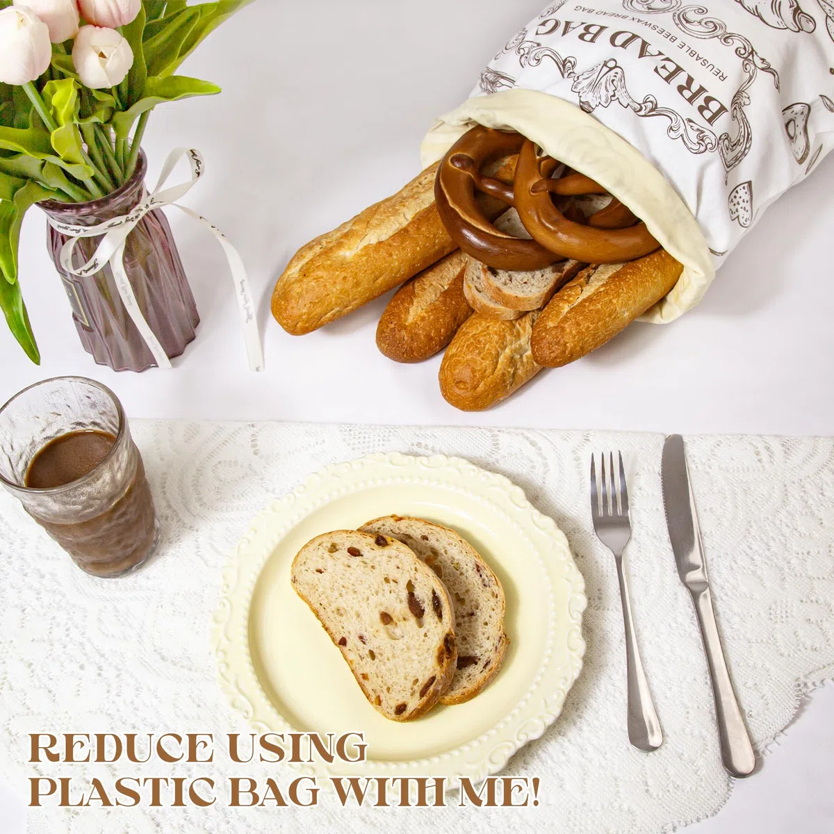 Bolsas reutilizables de cera de abeja con hebilla para pan - Almacenamiento de algodón de gran capacidad para pan casero, Masa madre y productos de panadería frescos (2 piezas)
