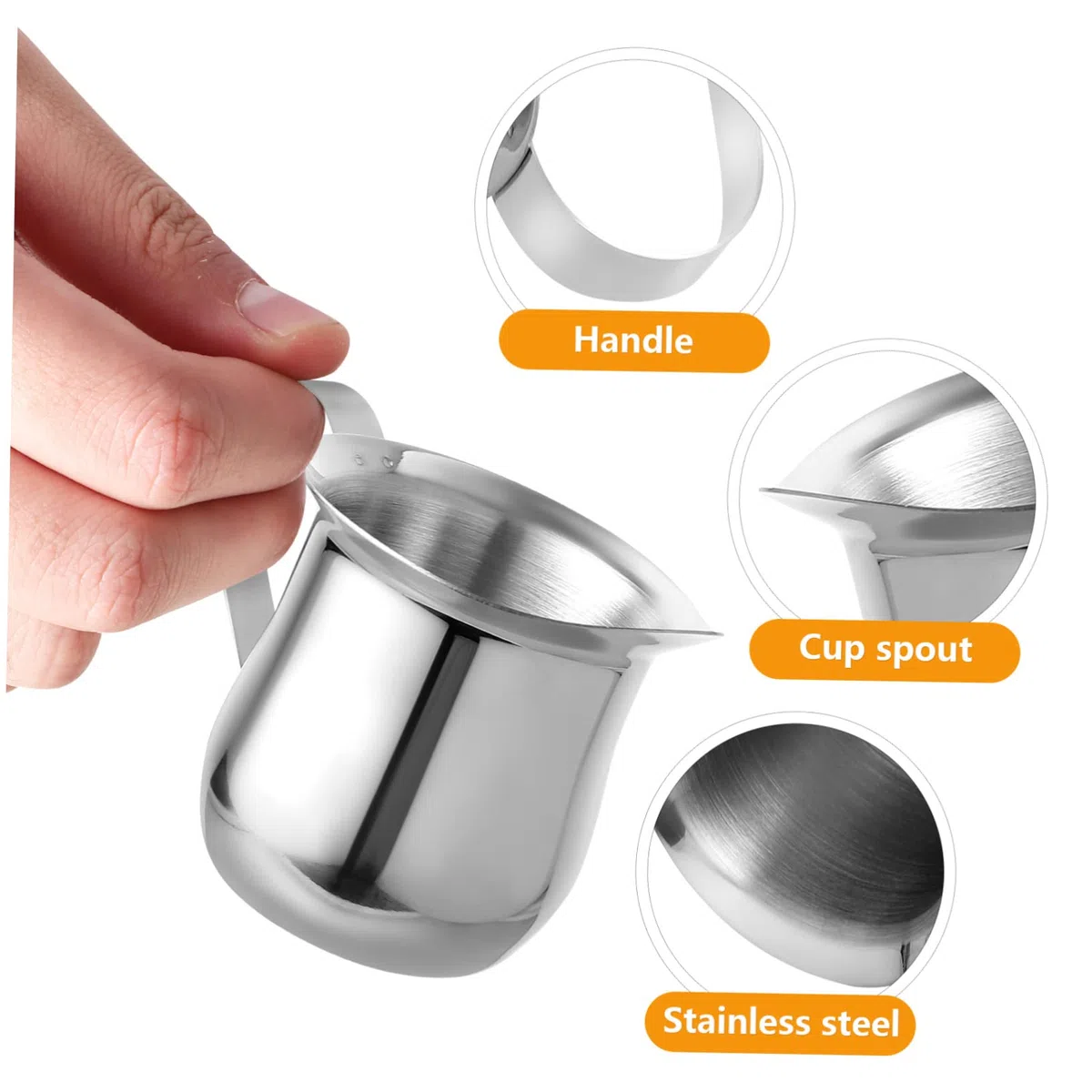 DOITOOL 9piezas Jarra De Leche De Acero Inoxidable Para Leche Taza Pequeña Para Espresso y Café Para y Amantes Del Café
