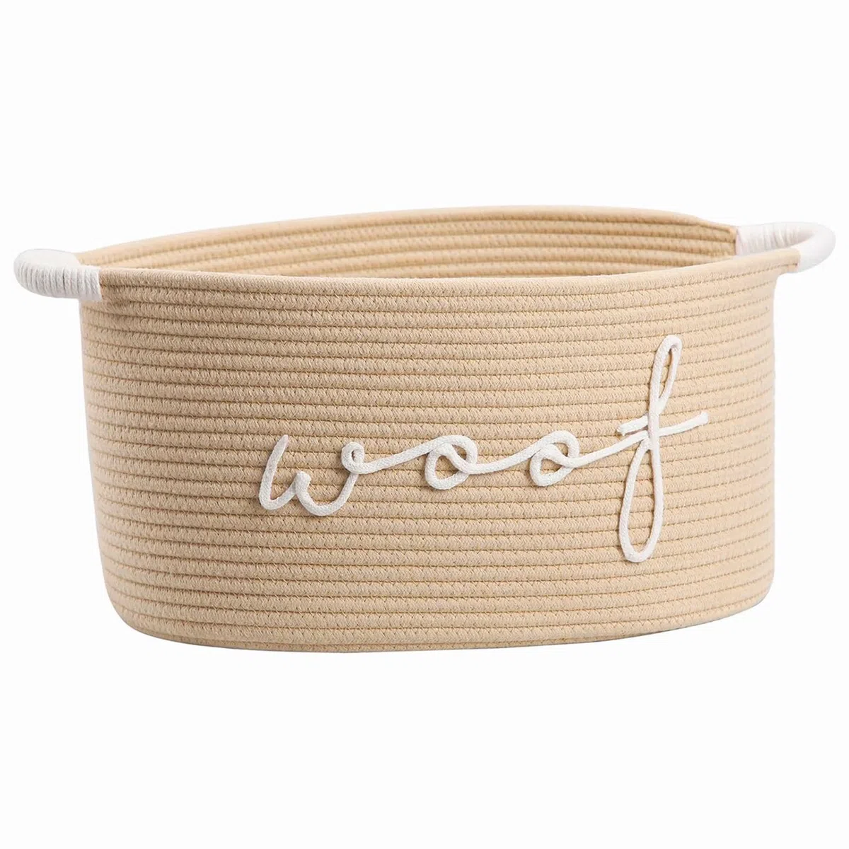 Cesta de Juego para Perros Tejida, Caja de Guardarropas para Cachorros Accesorios, Asas Robustos, Cesta Redonda de Juego para Perros, Coberturas e Accesorios p