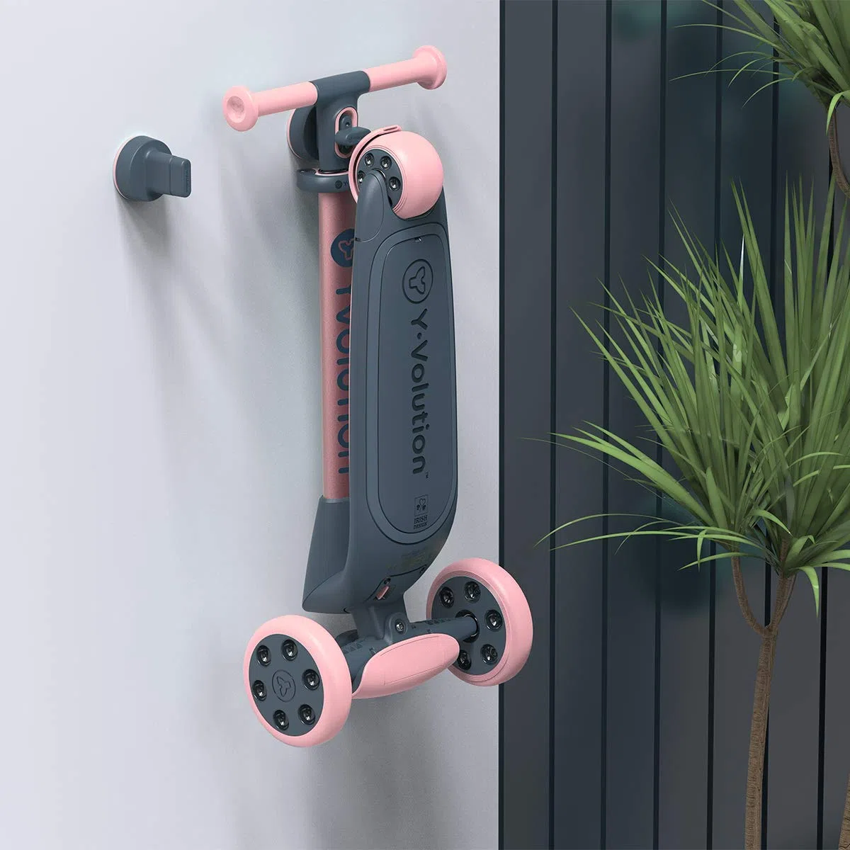 Yvolution Patinete YGlider Nua Rosa de 3 Ruedas