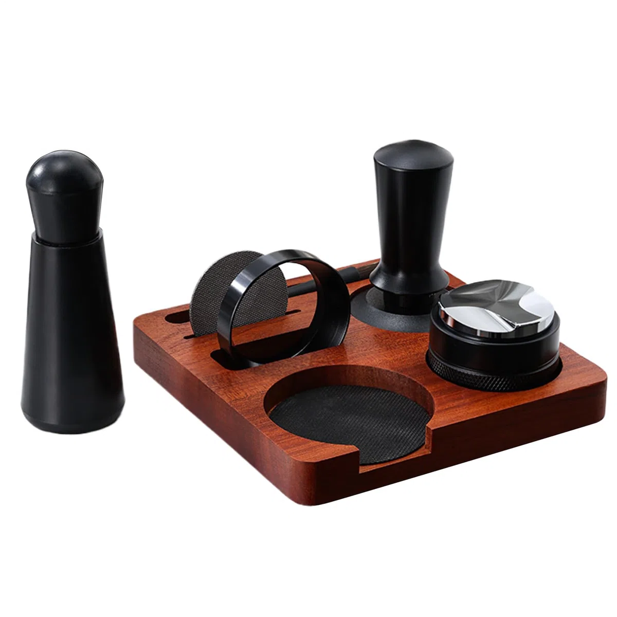 Herramienta pisadora de café - 7 Piezas de Utensilios Ergonómicos Antideslizantes | Kit de accesorios de pisador y nivelador,para uso en cocinas, estudios, bares, mostradores, tiendas, oficinas