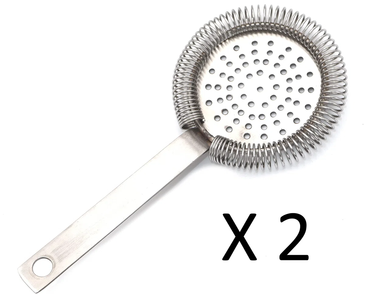 COCKTAIL Colador de cóctel profesional Cerclage Completo Sin Pattes Acero Inoxidable Filtración Glace Material de Bar Mixología (2)