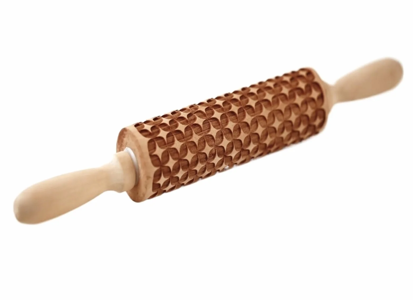 Rodillo de Madera con Grabado Profundo for Hornear, 35 x 4,5 cm, con Forma de Galletas en Relieve, Monedas Antiguas, 3D para Cocina, Pastelería