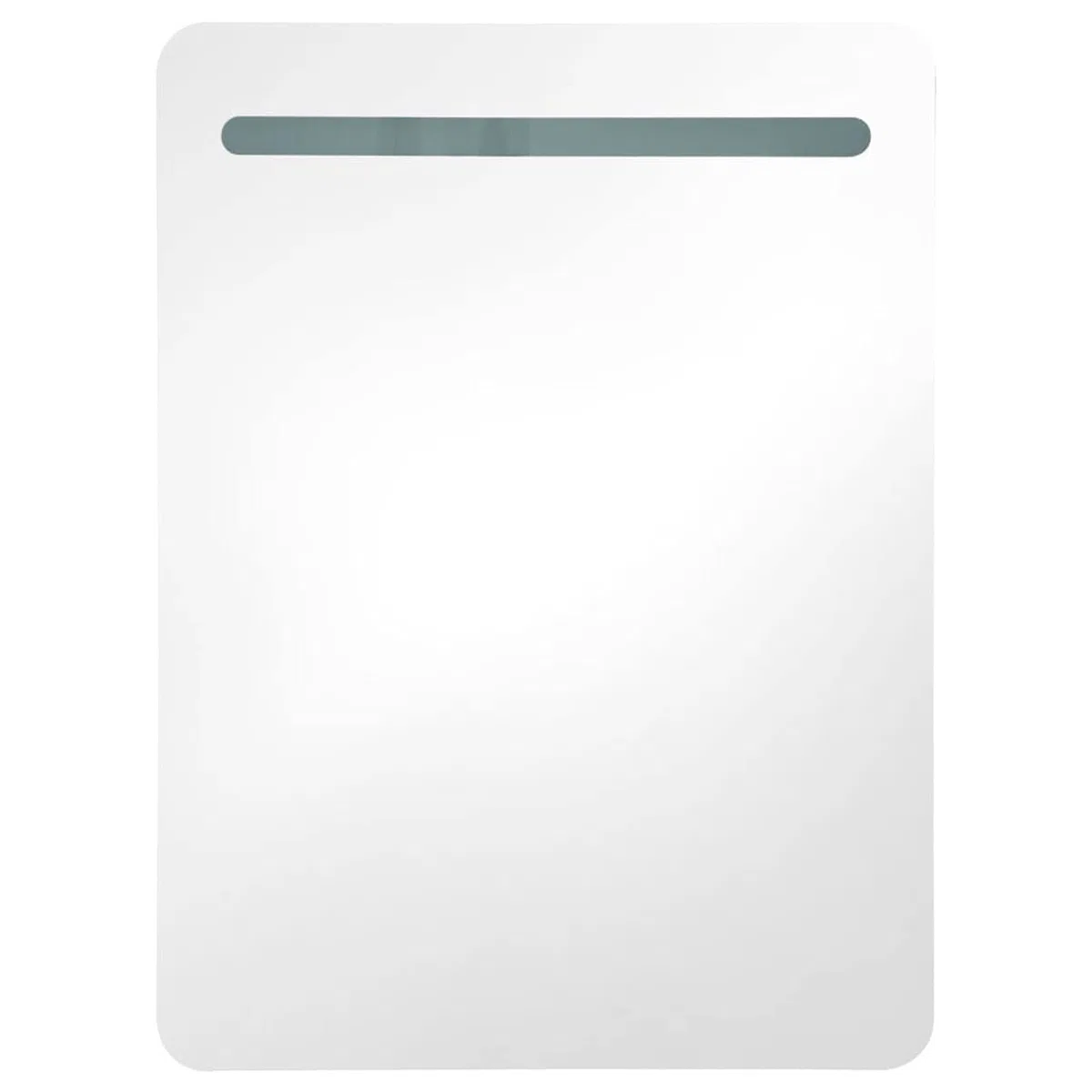 Armario de baño con Espejo y LED Blanco y Roble 60x11x80 cm Armario Espejo BañO con Luz