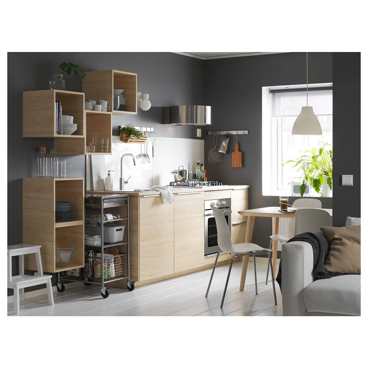 IKEA BEKVÄM - Taburete escalón, 50 cm, color blanco