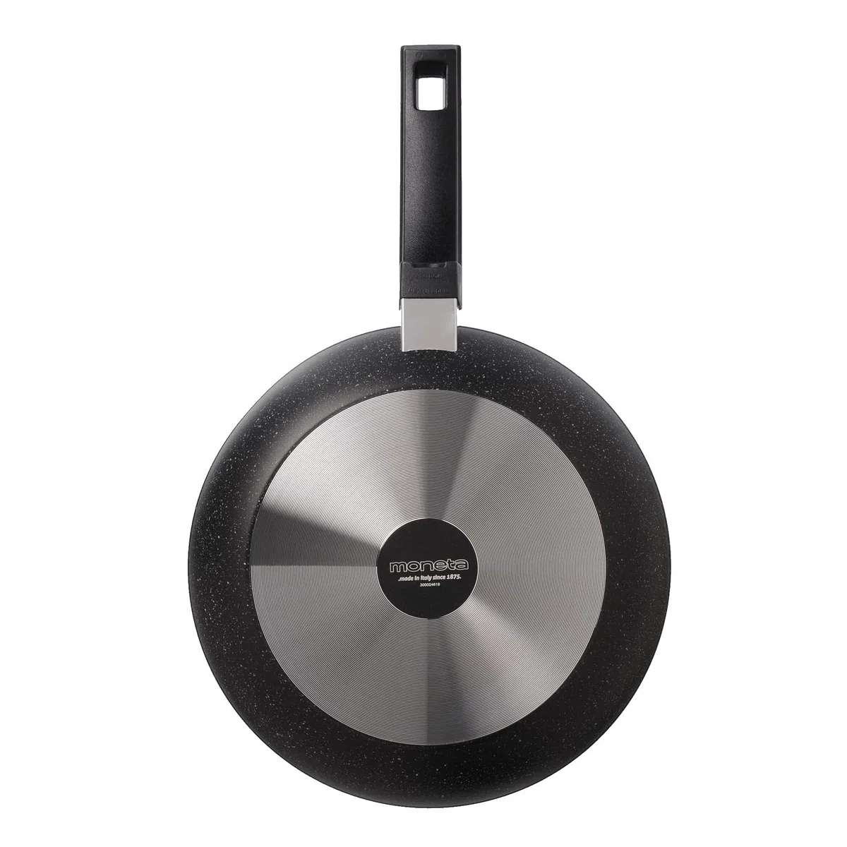 Moneta Sartén Etnea con Superficie de Piedra Antiadherente y con Revestimiento Antirayaduras, Mayoría de Las Cocinas, Apta para el Lavavajillas, Diámetro 26 cm, Negro