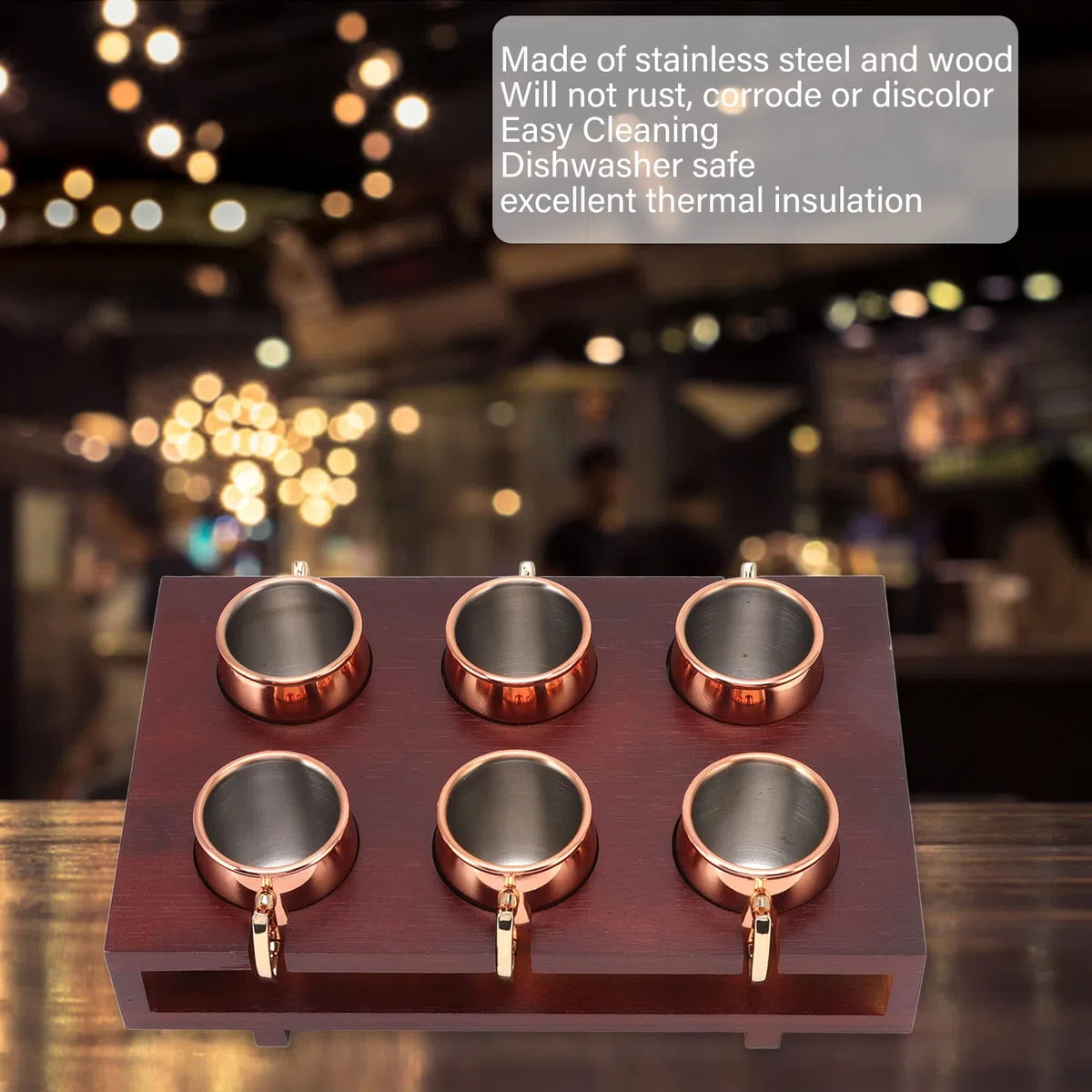 Tazas de Mulas establecidas por corrosión fácil Limpieza fácil de 2 oz Taza de cóctel de Moscú con Barra de Estante