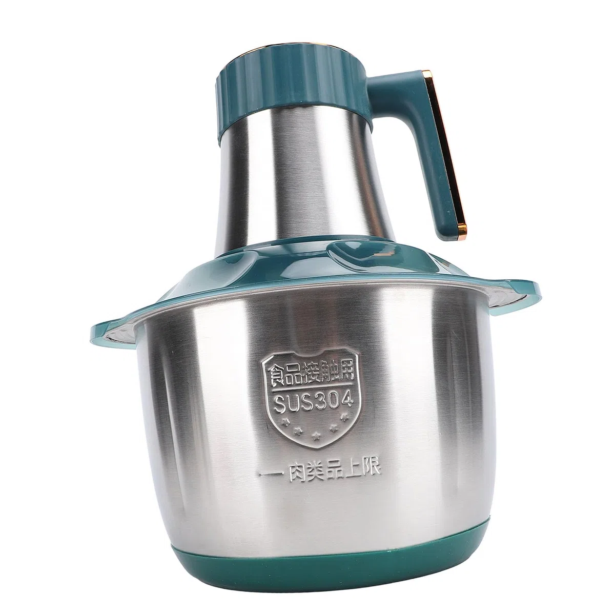 HEEPDD Procesador de Alimentos para Picadora de Carne Eléctrica, Acero Inoxidable SUS de 500 W con 2 Cuchillas, 3 Platos y Capacidad de 5 L para Moler Carne, Verduras y Frutas (Enchufe europeo 220v)