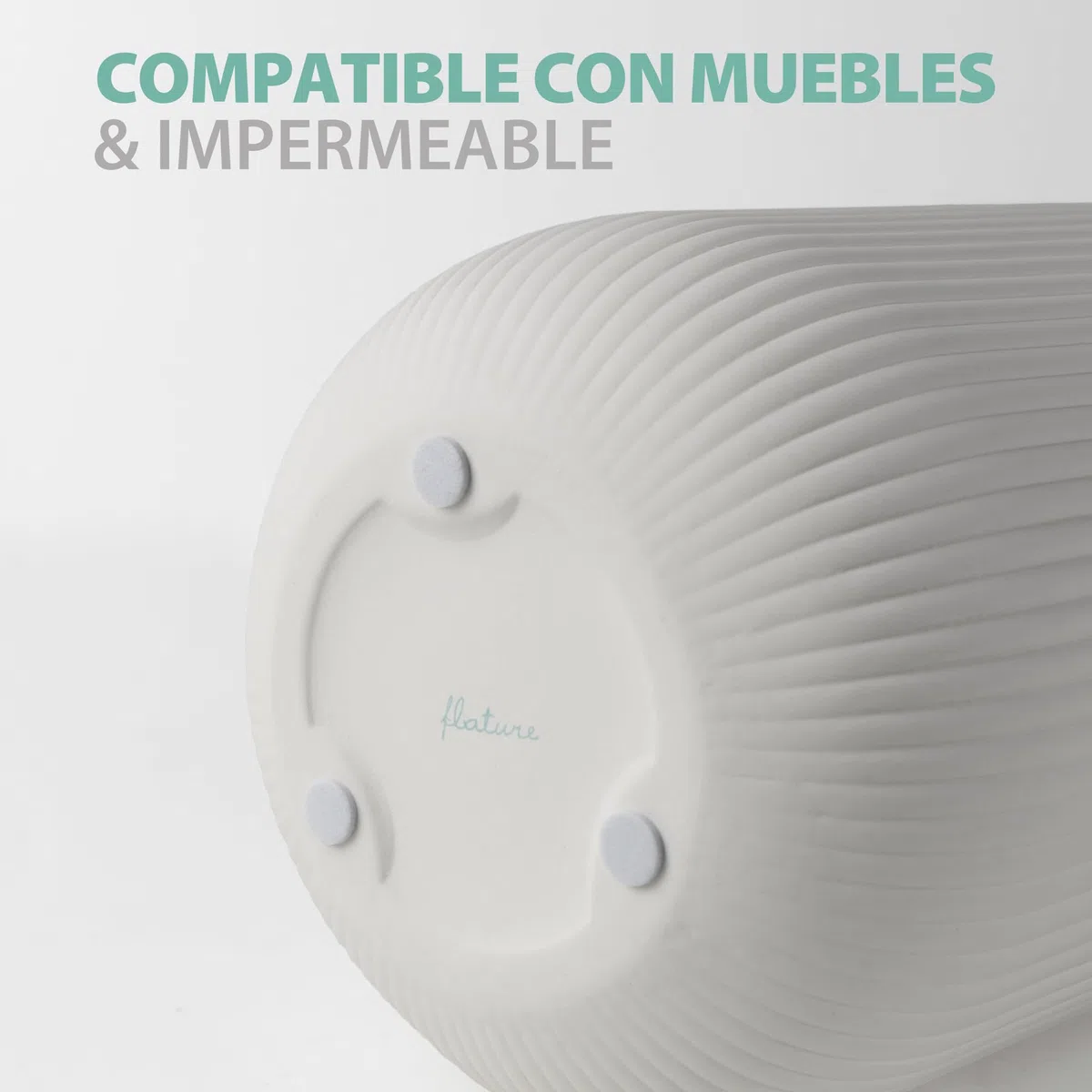 flature Jarrón de cerámica con ranuras - Florero impermeable en blanco mate para flores frescas, flores secas, hierba de las pampas, jarrón grande de 20 cm de alto como regalo, decoración para sala de
