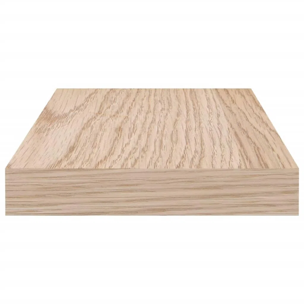 Juego de 4 estantes flotantes, 80 x 23,5 x 4 cm, madera de chapa de roble, soporte invisible, duradero, estantería de pared para salón, dormitorio, baño, cocina