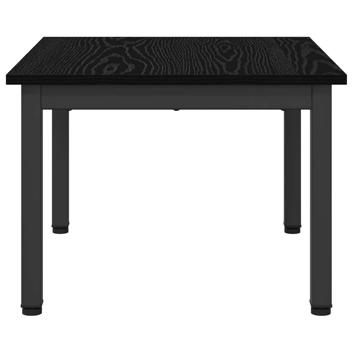 Mesa de centro con aspecto de roble negro, 60 x 50 x 36 cm, de material de madera con patas de metal, diseño moderno, resistente y duradera, para salón, dormitorio y pasillo