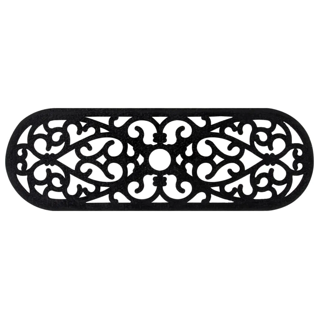 vidaXL Alfombrillas de Escalera de Goma 10 uds, Tapetes para Peldaño de Escalera, Alfombrillas Antideslizantes, Cubiertas de Escalones, Goma 25x75 cm