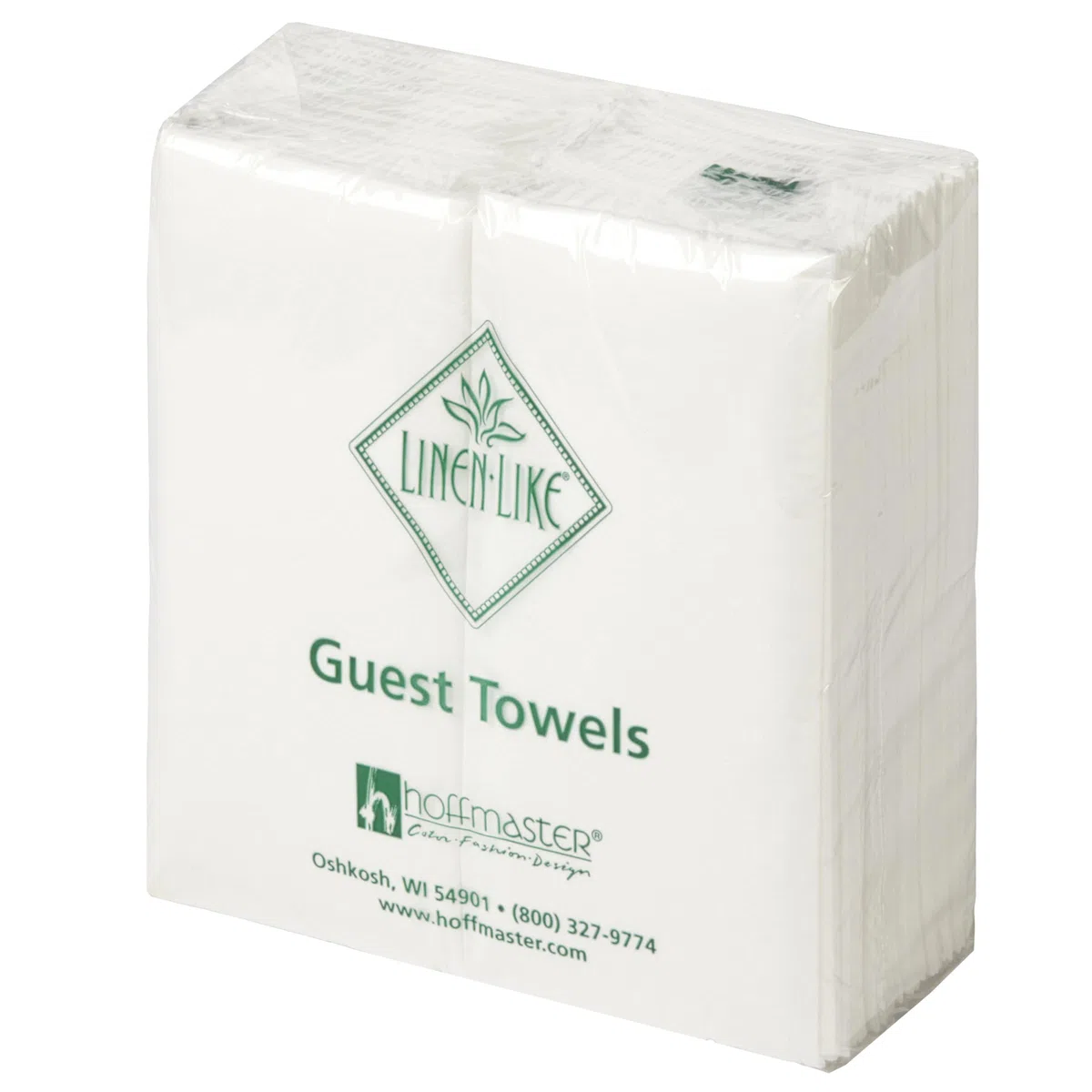 Hoffmaster 856499 linen-like toalla de invitados, pliegue 1/6, 12 "X 17 cm de largo, color blanco (5 paquetes de 100)
