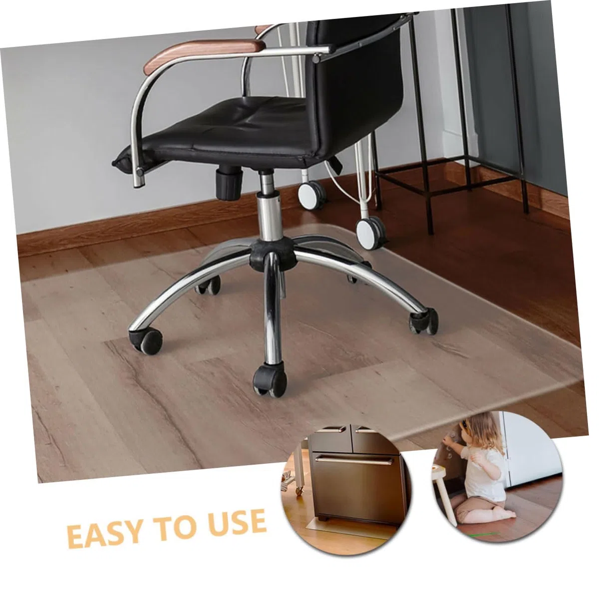 Alfombrilla Protectora Transparente para Suelo Mat De Oficina Antideslizante para Escritorio Protector De Piso para Muebles y Refrigeradores Grosor para Parquet