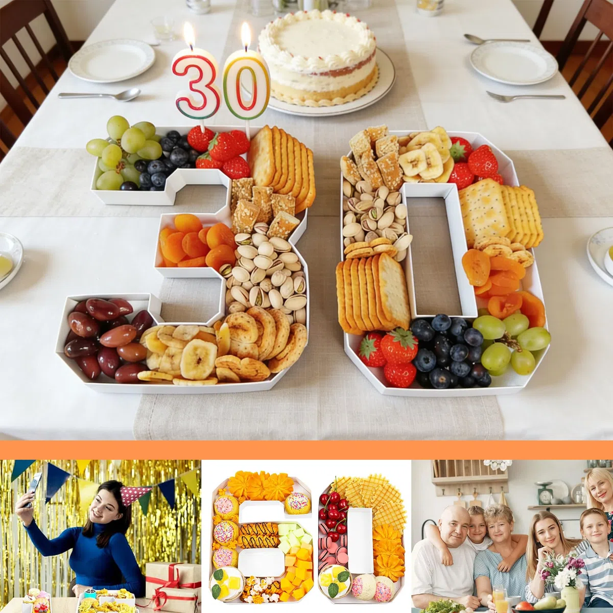 Hayaww Caja De Dulces Digitales Números De Cumpleaños Caja De Dulces Digital Mache Bandeja con Forma De Números Letras Cartón para Charcutería Números Cartón para Rellenar Cajas De Numeros Papel (2)