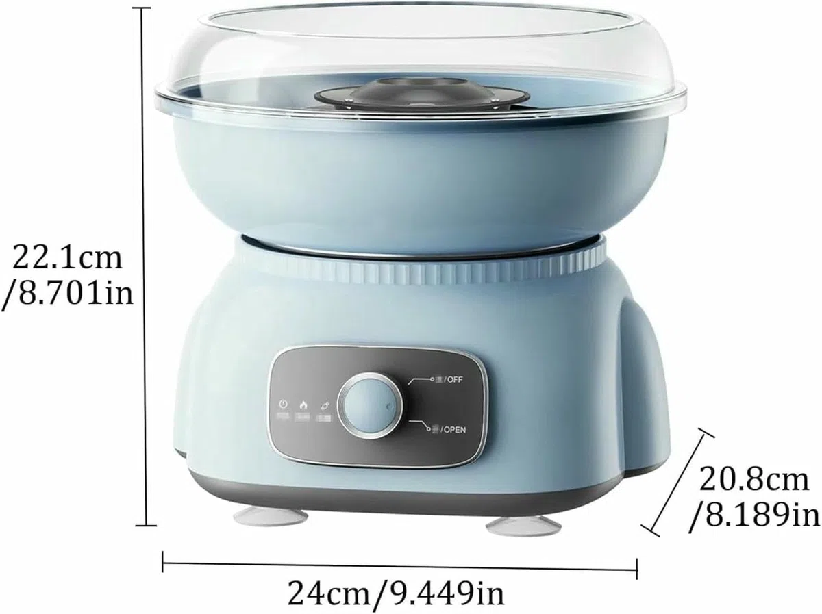 Máquina de algodón de azúcar de 500 W para hacer hilos de algodón de azúcar vintage, fácil de usar, ideal para niños y adultos, ideal para eventos y carnavales
