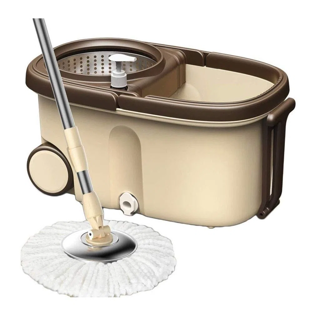 Mopa rotatoria， Juego de cubos for trapeador giratorio for limpieza de pisos de cocina en casa, uso en seco y húmedo en madera dura