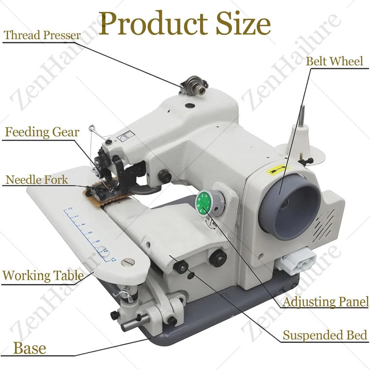 Máquina Dobladillos Puntada Invisible con 10 Agujas para Arreglos Profesionales - Máquina Coser Y Bordar Portátil para Dobladillos Pantalones con Pedal,Velocidad Máxima: 1200 RPM