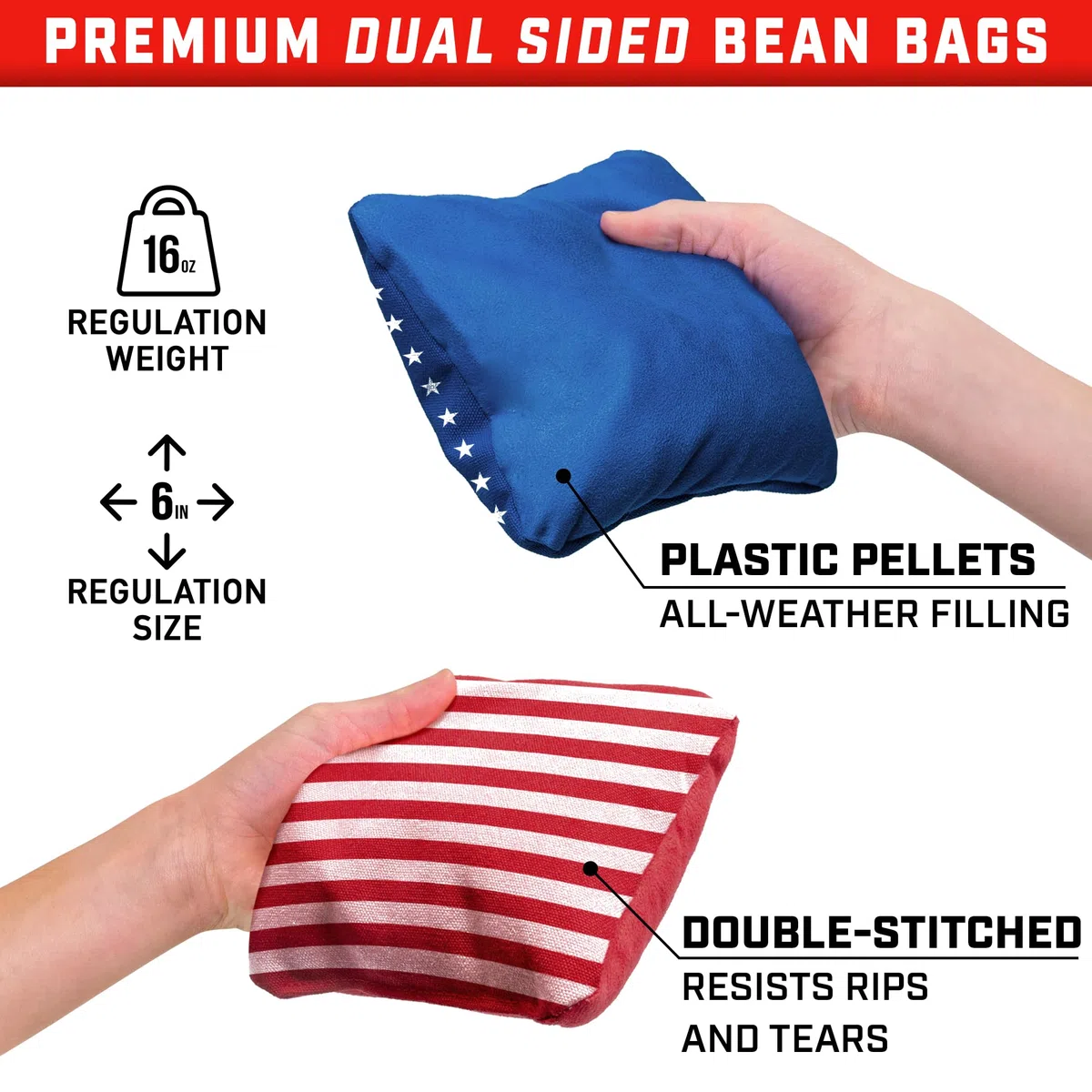 GoSports Dual Sided Cornhole Bean Bags