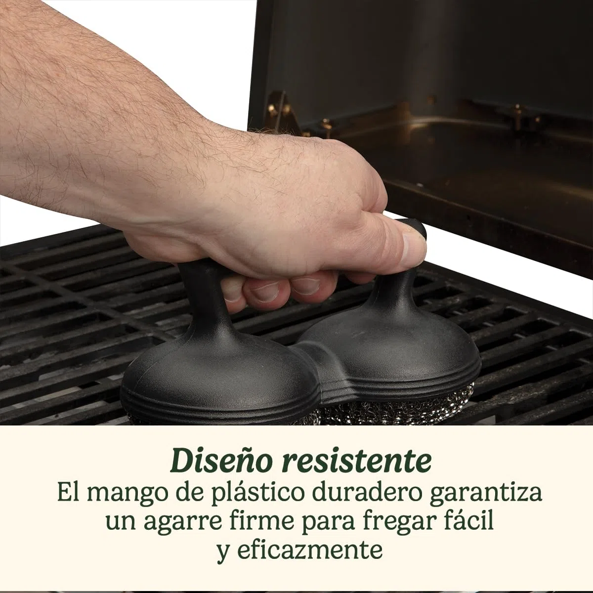 Cuisinart Cepillo para Parrilla Power Scour| Cepillo para la Limpieza de barbacoas de Servicio Pesado | Limpiador de Parrillas de Acero Inoxidable | para Uso en Parrillas eléctricas o de Gas