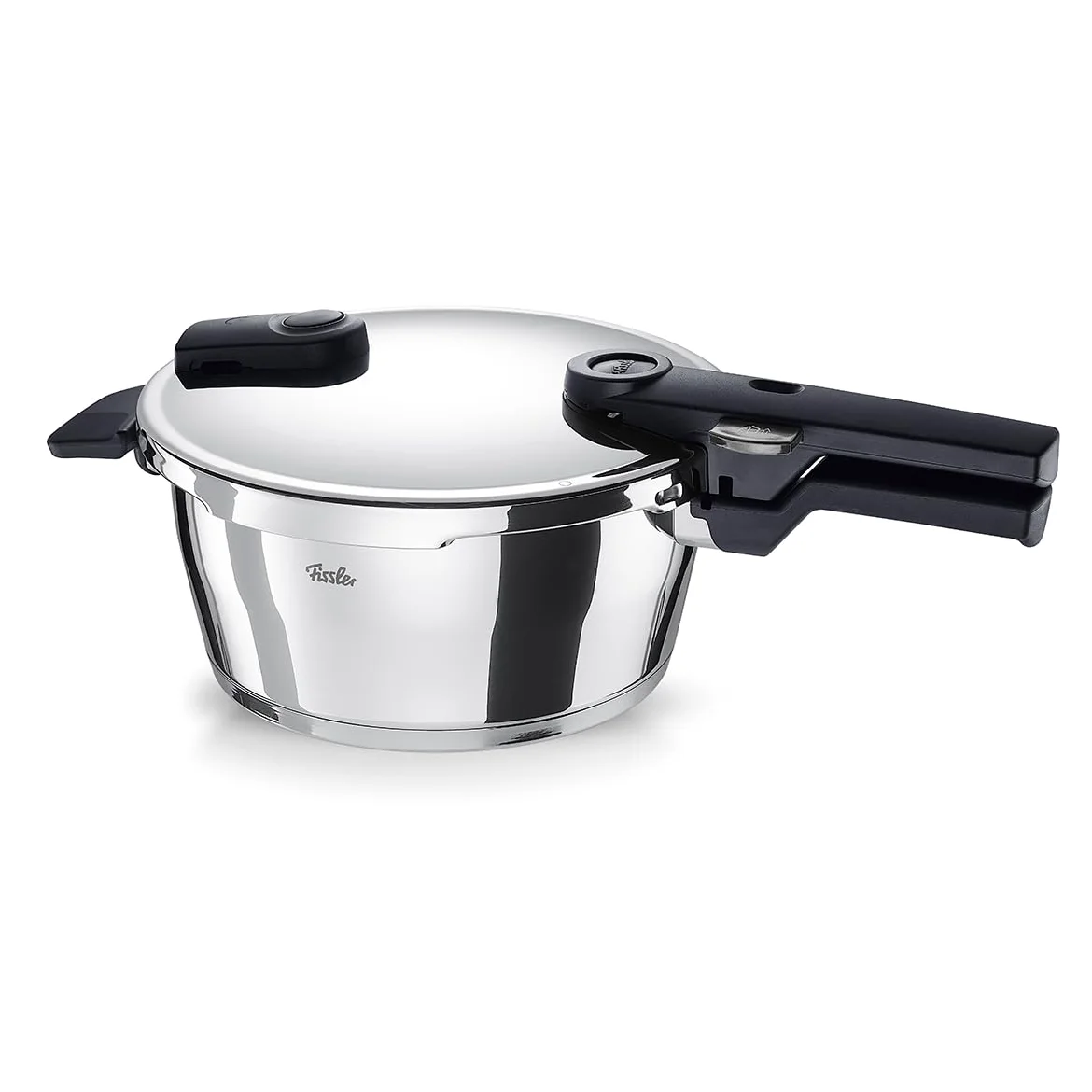 Fissler Vitaquick Olla a presión de 3,5 l y 22 cm de diámetro, acero inoxidable, 2 niveles de cocción, fabricada en Alemania, inducción