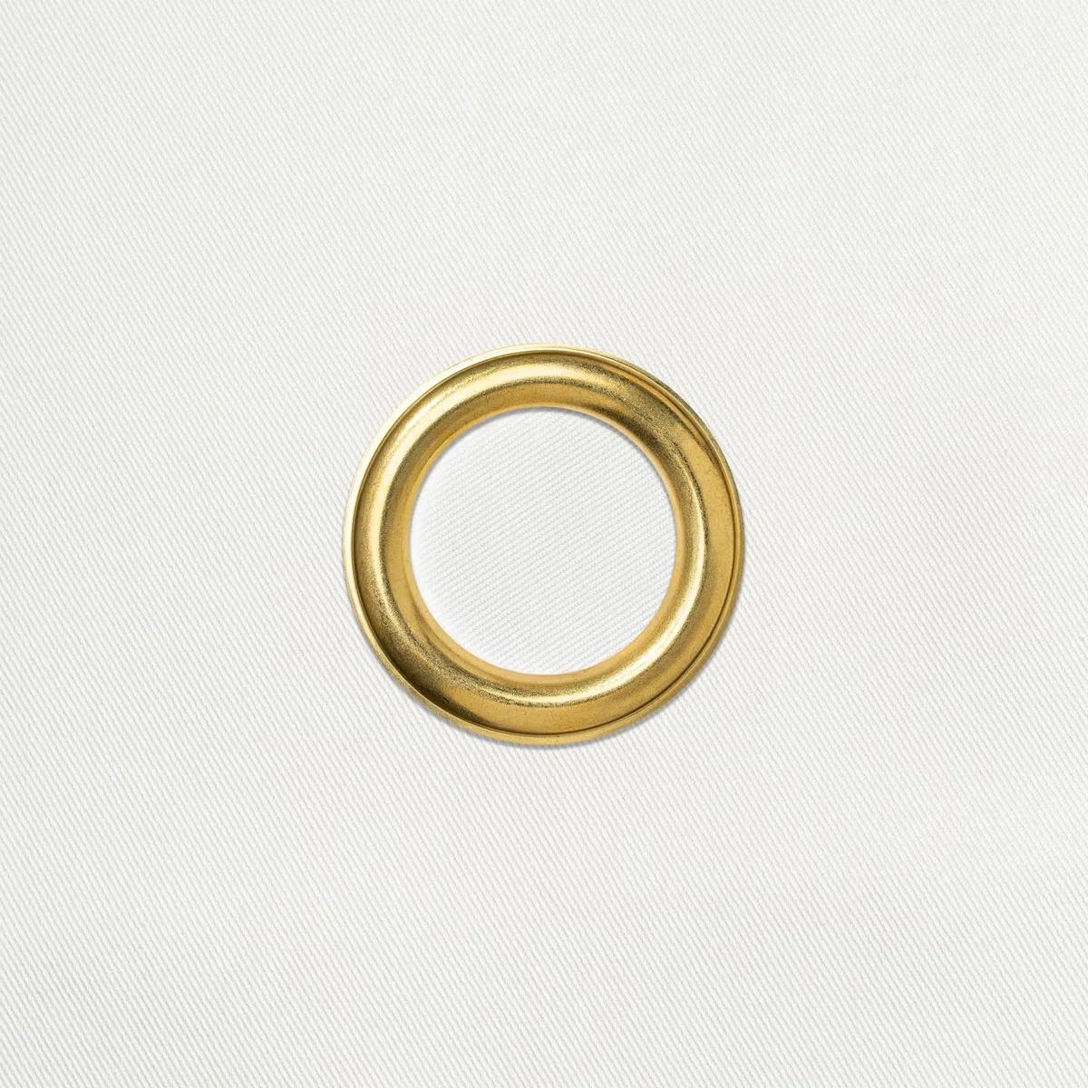 Classic Collection, paño para botellas con anillo de metal para cubitos de hielo, algodón, 42 cm, agujero de esquina (blanco con anillo dorado, paquete de 1)